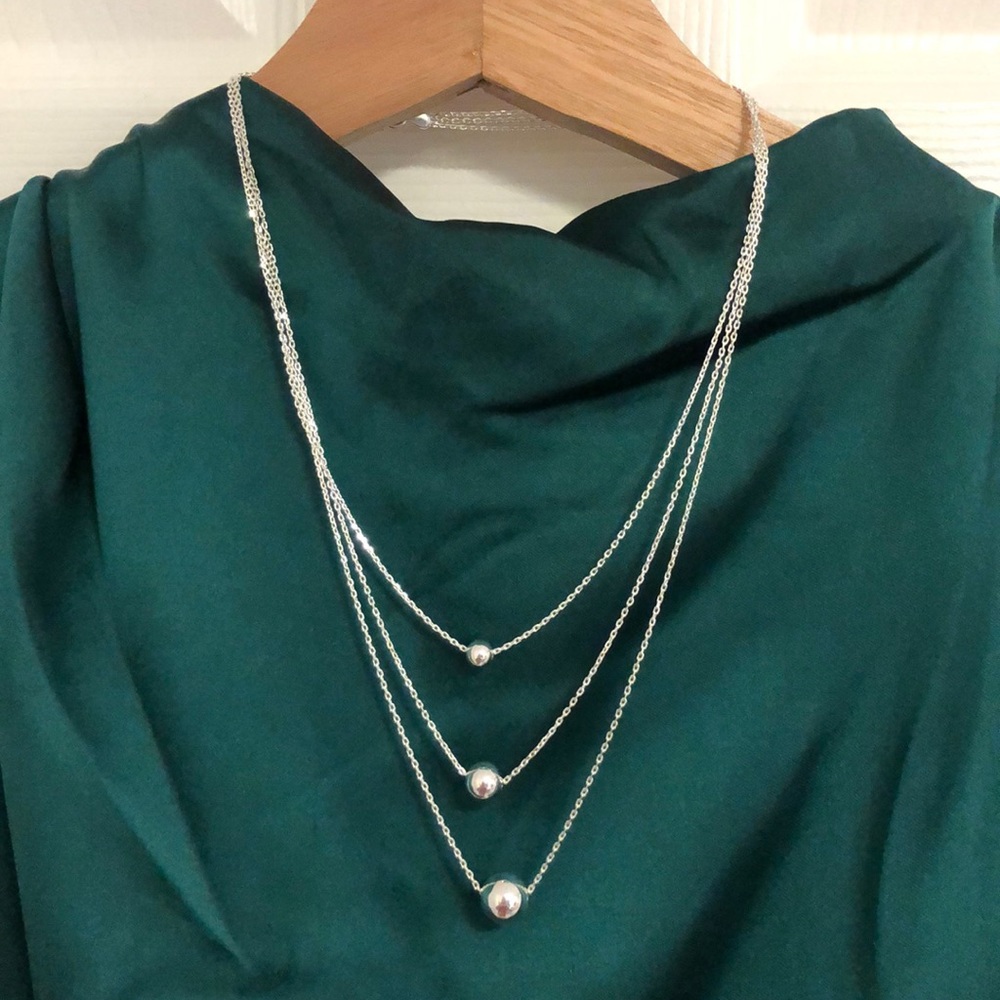 925 Sterling Sliver 3 Layer Necklace